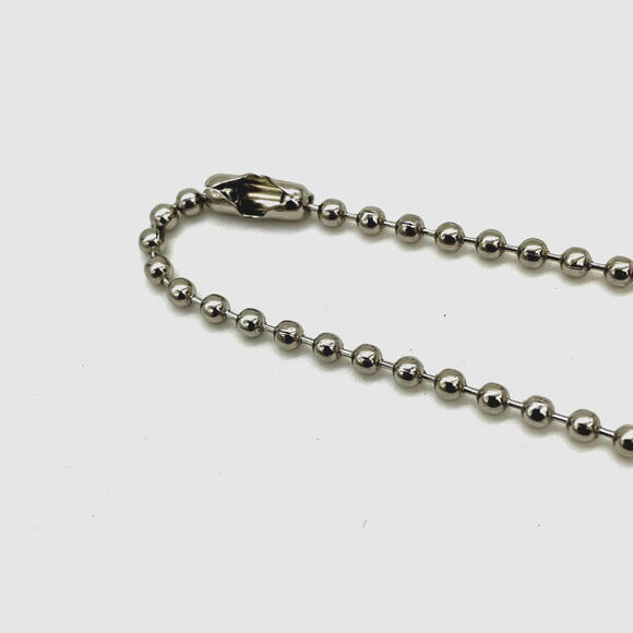 Silver Ball Chain 2mm Badge ID Holder Lanyard Breakaway Clasp 36" LOT of 21 - Picture 2 of 2